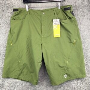 Novara Mens Exposure Double Mountain Bike Shorts XL Deep Pine Green